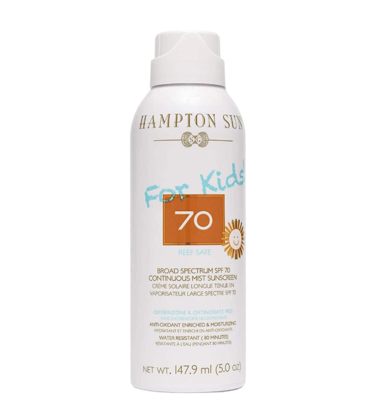 Hampton Sun SPF 70 for Kids Continuous Mist Sunscreen  5 oz