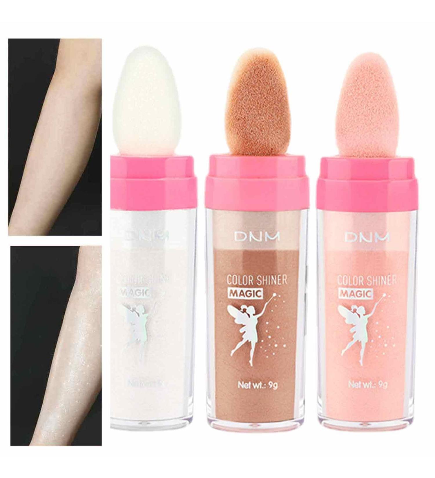 Makeup Highlighter Stick 3 Colors Shimmer Highlight Patting Powder Stick Easy to Apply Make Up Loose Highlighter Powder for Face Eyes Lips Hair Body - Buy Online on GoSupps.com