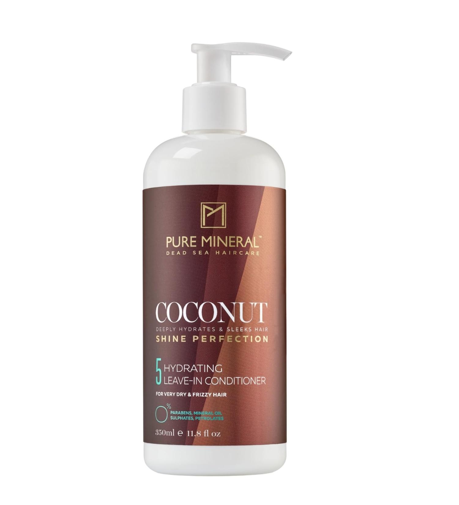 Pure Mineral - Coconut Oil Leave-In Conditioner - Hydration and Shine for Dry Hair - Free of Sulfates Parabens Petrolatum - 350ml - Buy Online on GoSupps.com