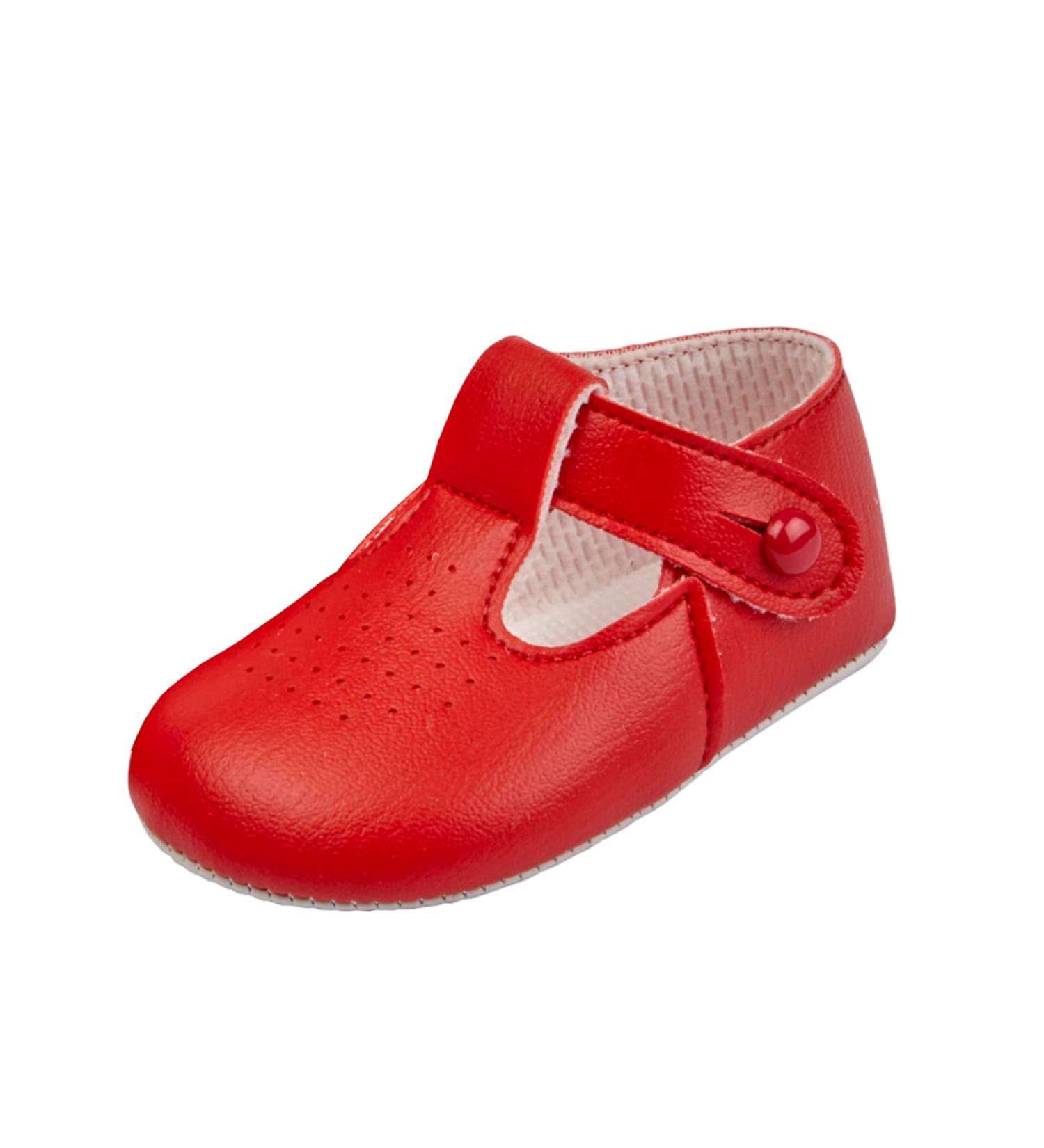 Early Days Baypods Baby Shoes B625 | Soft Soled Pre Walker T Bar Style Shoes | Made in England | Red - Buy Online on GoSupps.com