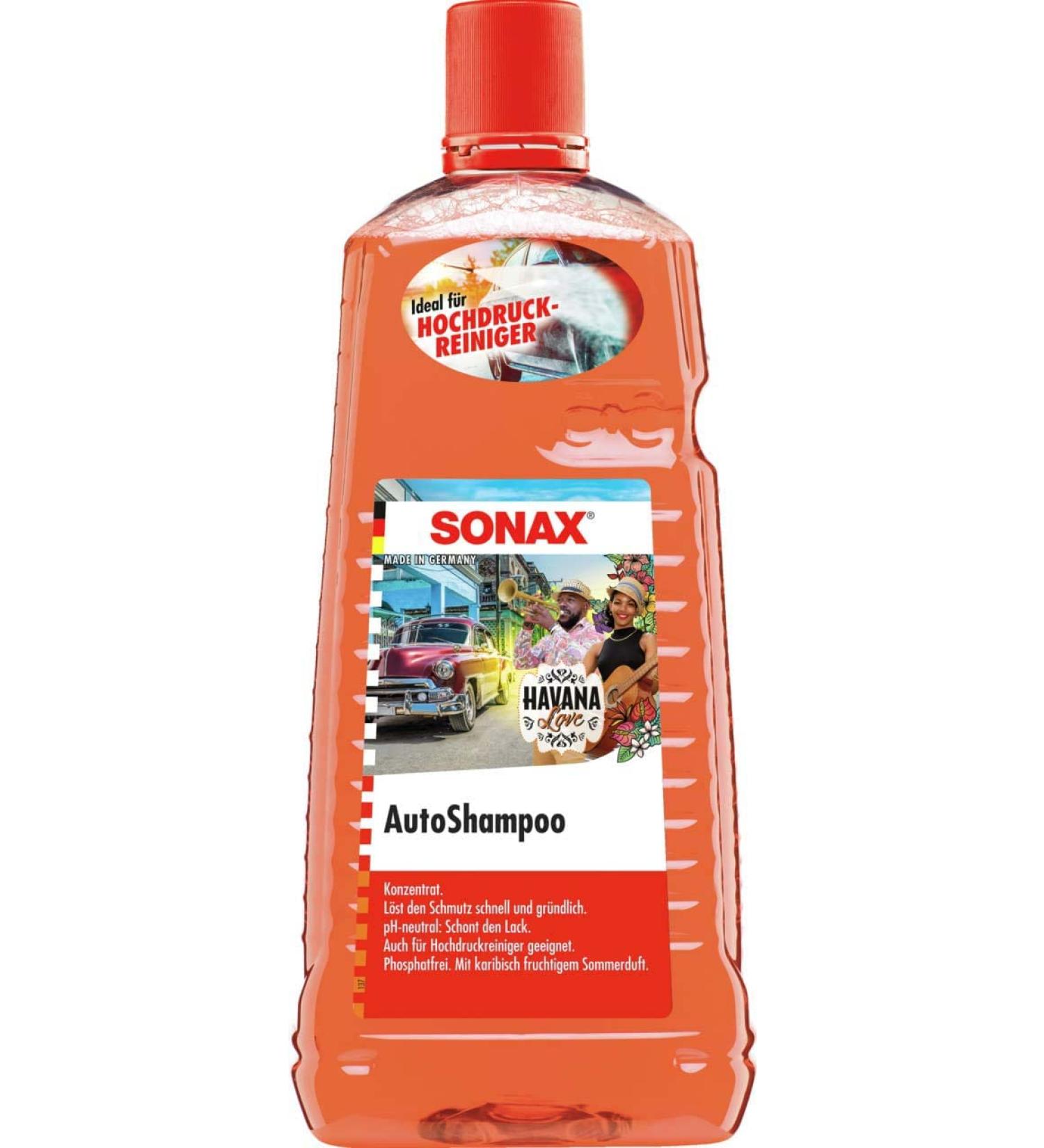 SONAX SONAX Havana Love Concentrated Shampoo (2 Litre) penetrates and dissolves dirt deeply without attacking the protective layer of wax | Item No. 03285410