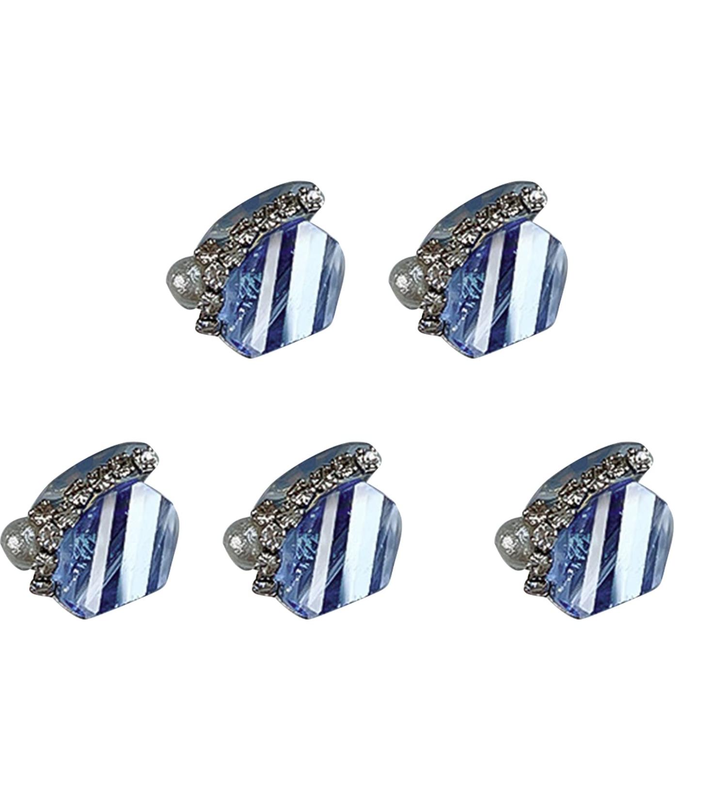 FEIlei Nail Crystal Rhinestones 3D Nail Diamonds Glass Metal Nails Gems Jewels Stone - Buy Online on GoSupps.com