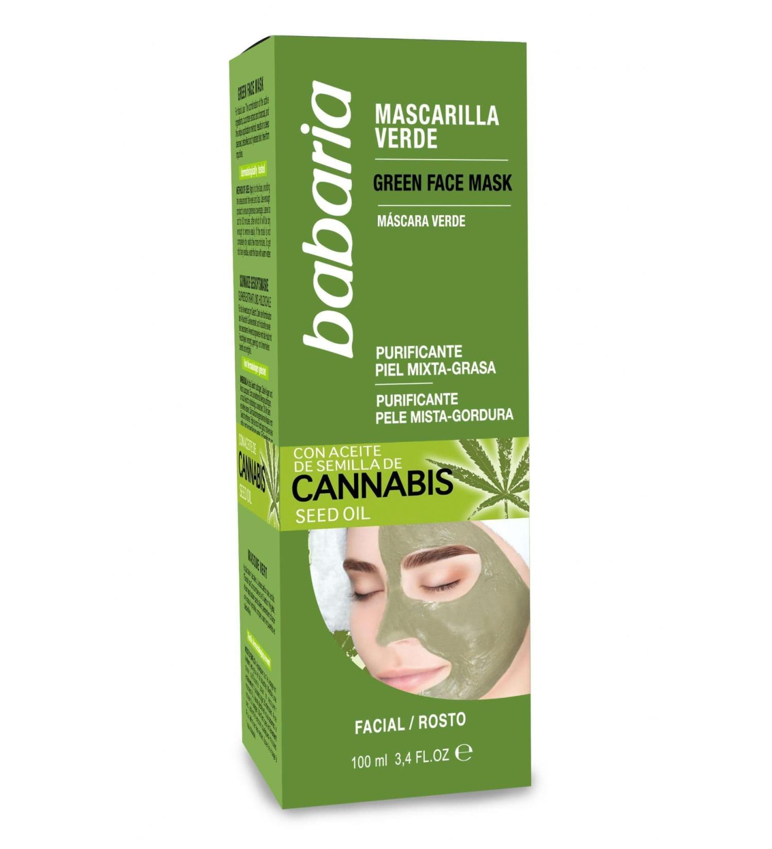 Babaria Cannabis Seed Oil Face Mask for oily combination skin 100ml - Buy Online on GoSupps.com