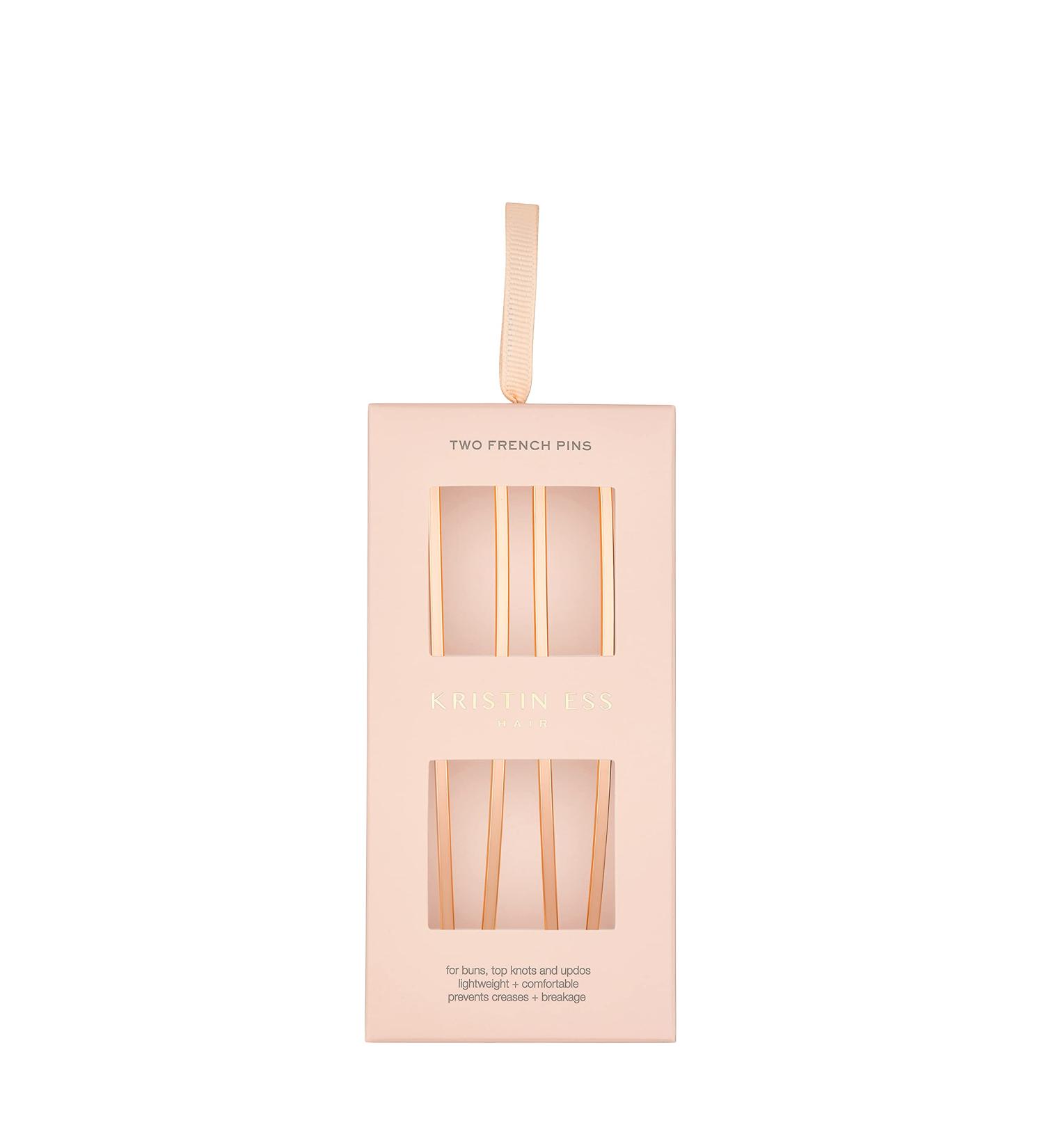 Kristin Ess French Pin - Rose Gold Set of 2 - Stylish Hair Accessories - Buy Online on GoSupps.com