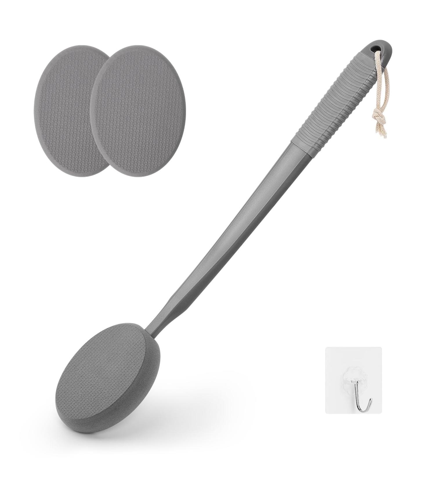 Calvation Aid for Back | 48cm Anti-Slip Lotion Applicator for Men & Women | Moisture Cream Applicator in Gray - Buy Online on GoSupps.com