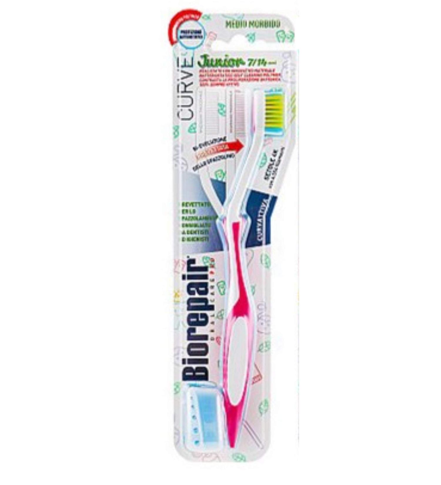 Biorepair Oral Care Pro Toothbrush Curve - Junior (Random Color, Pack of 2) - Buy Online on GoSupps.com