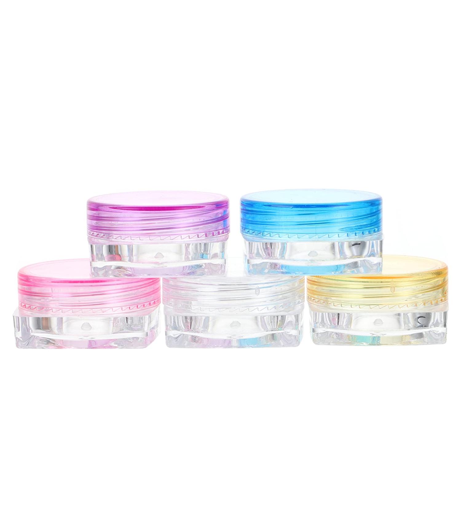 Beaupretty Makeup Bottled empty cosmetic jars makeup container pot cosmetic sample jars Cosmetic empty containers jars plastic round jars container with lid eyeshadow small makeup box Box - Buy Online on GoSupps.com