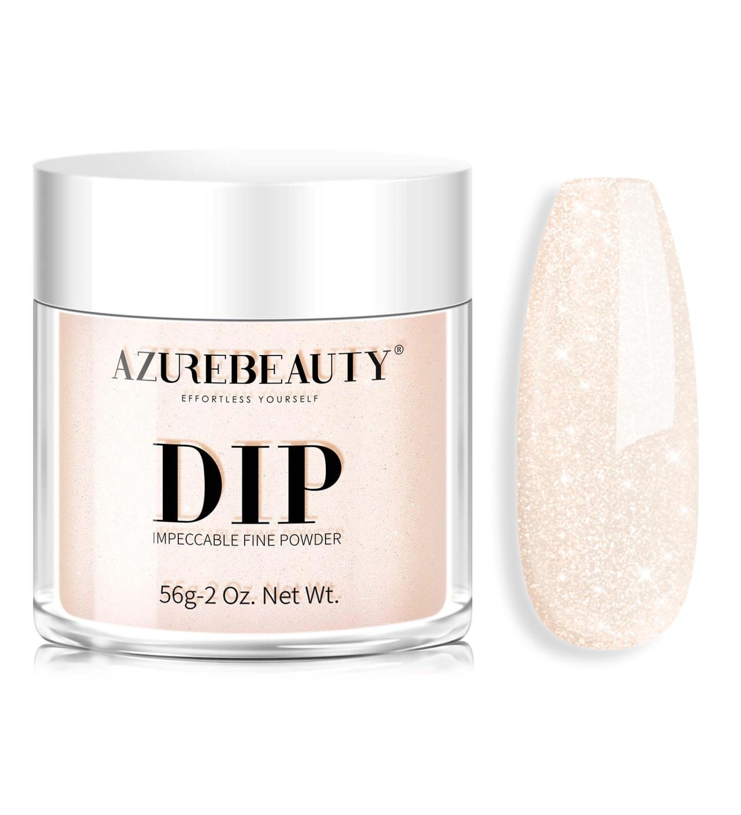AZUREBEAUTY Nude Shimmer Dip Powder 2Oz - Neutral Dipping Powder for French Nail Art | Salon & DIY Manicure Gift - Buy Online on GoSupps.com