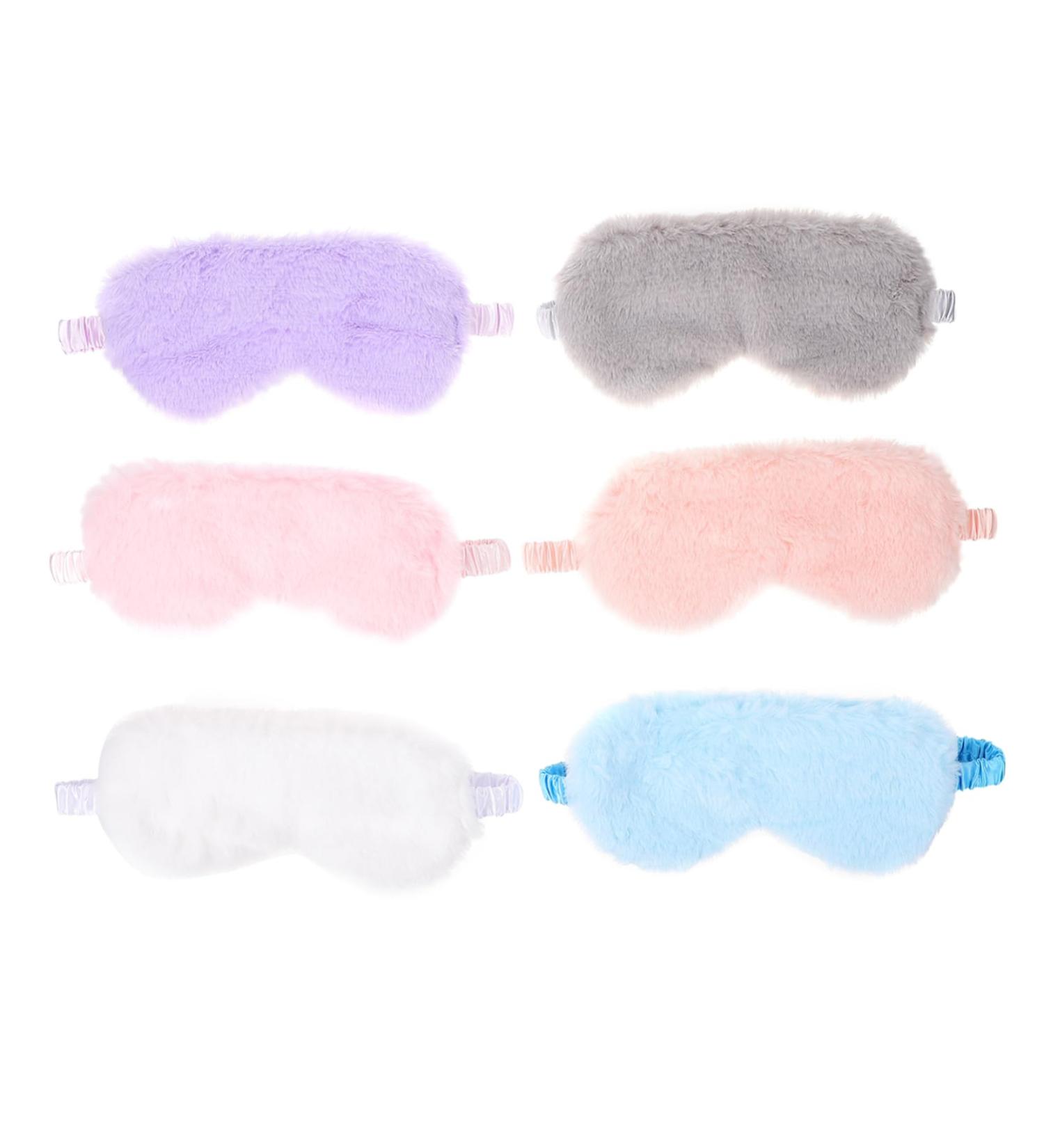 Beaupretty 6pcs Rabbit Fur Blackout Eye Mask & Ice Bag - Plush Sleep Masks for Ultimate Comfort - Buy Online on GoSupps.com