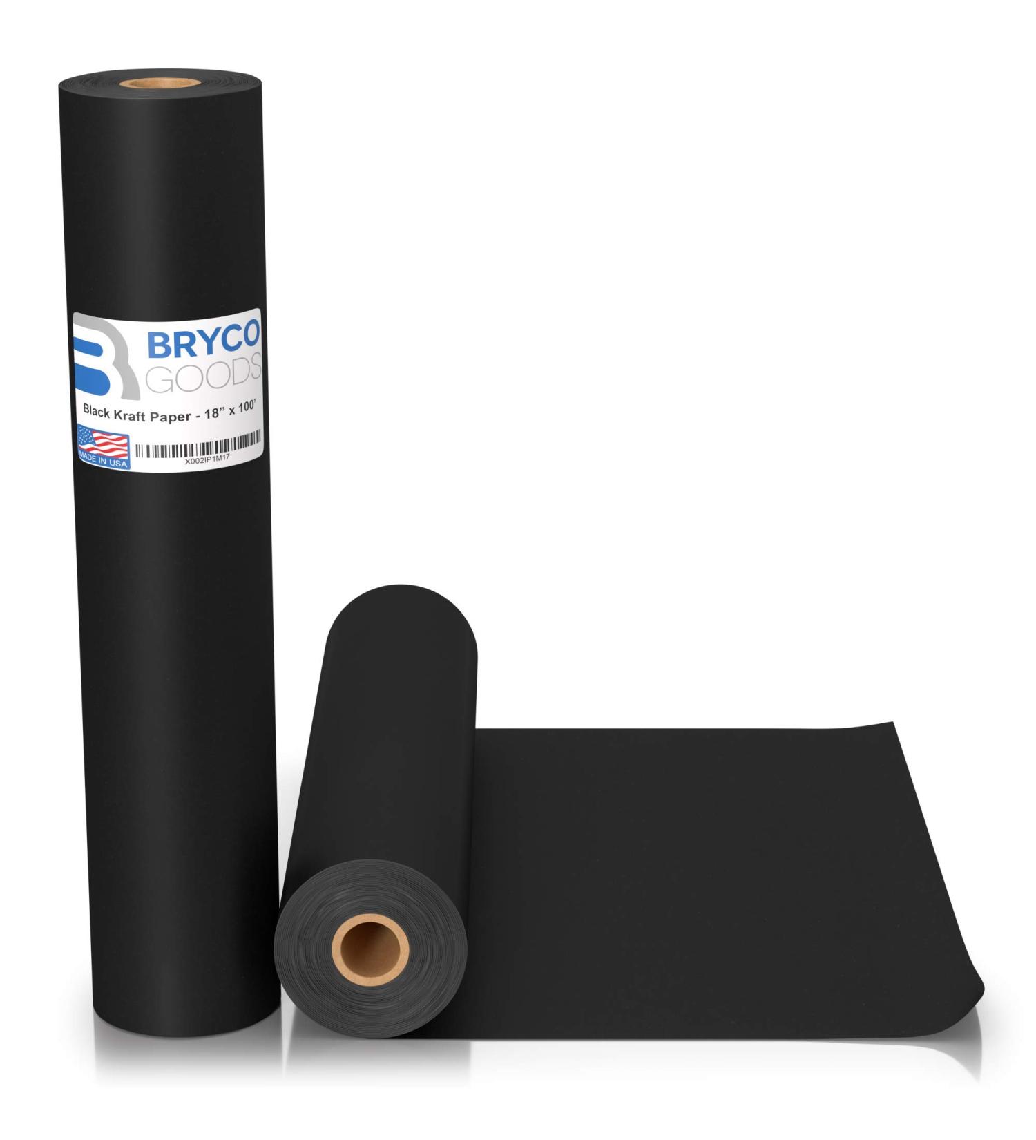 Black Kraft Arts and Crafts Paper Roll - 18x100ft - Made in USA - Ideal for Paints, Wall Art, Bulletin Boards, Gift Wrapping, and Kids Crafts - Buy Online on GoSupps.com