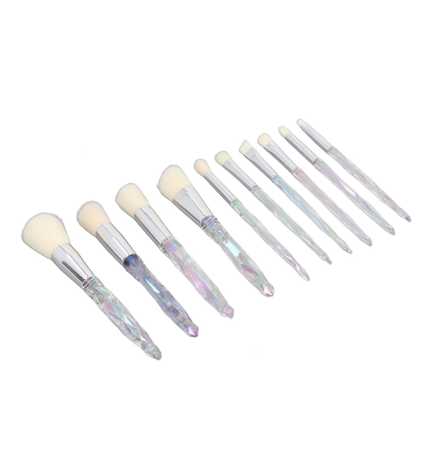 Powder Brush 10 Pieces Ergonomic Professional Makeup Brush Set Soft Skin-Friendly for Party and Daily Life - Buy Online on GoSupps.com