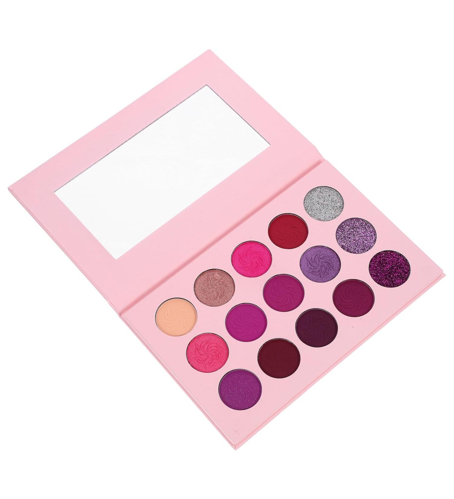 SOESFOUFU 15 Woman Eyeshadow Compact Glitter Eyeshadow Eyeshadow Makeup Palette Purple - Buy Online on GoSupps.com