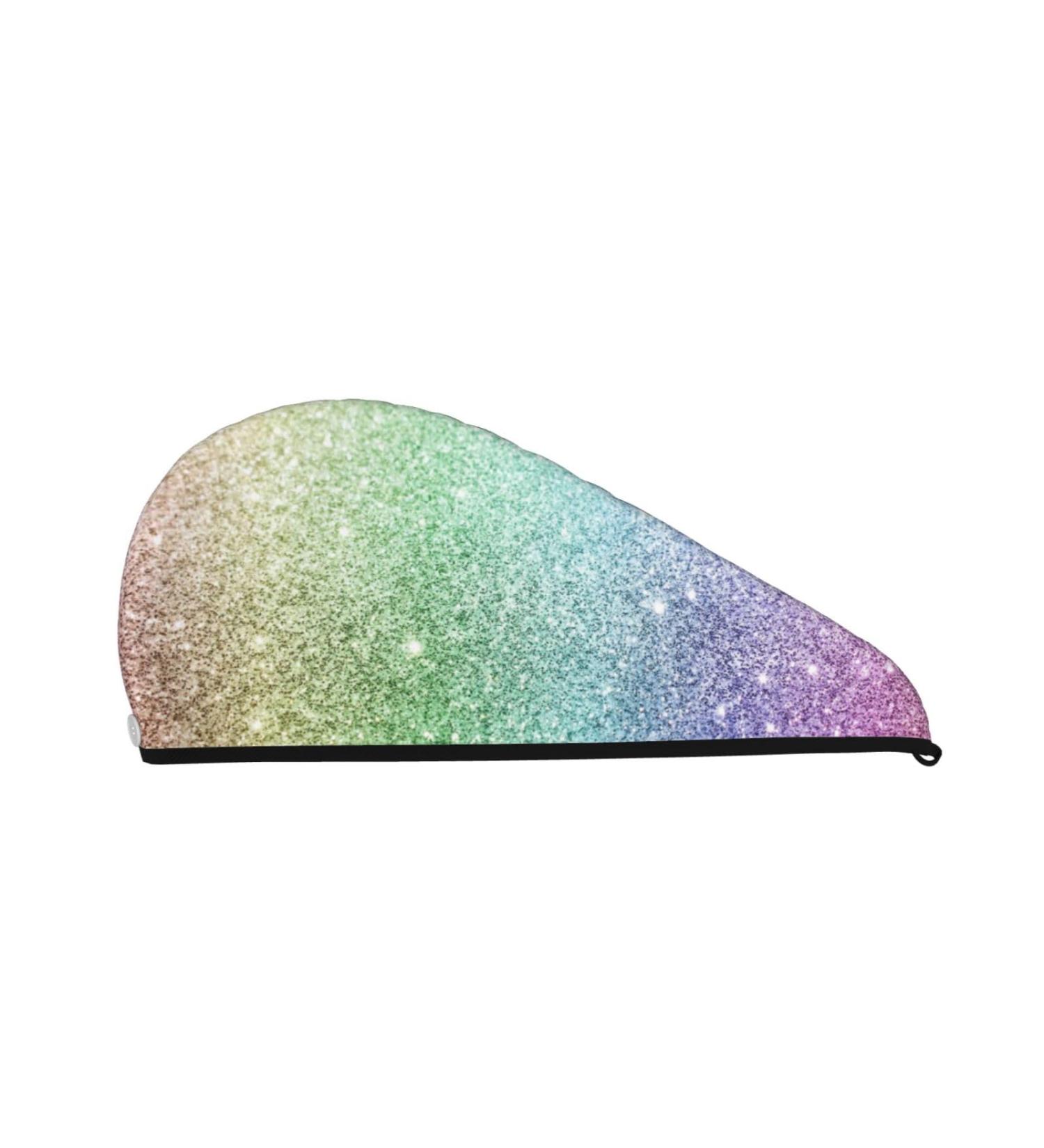 Super Absorbent Glitter Microfiber Hair Towel Wrap - Quick Dry Coral Velvet Cap for All Hair Types - Buy Online on GoSupps.com