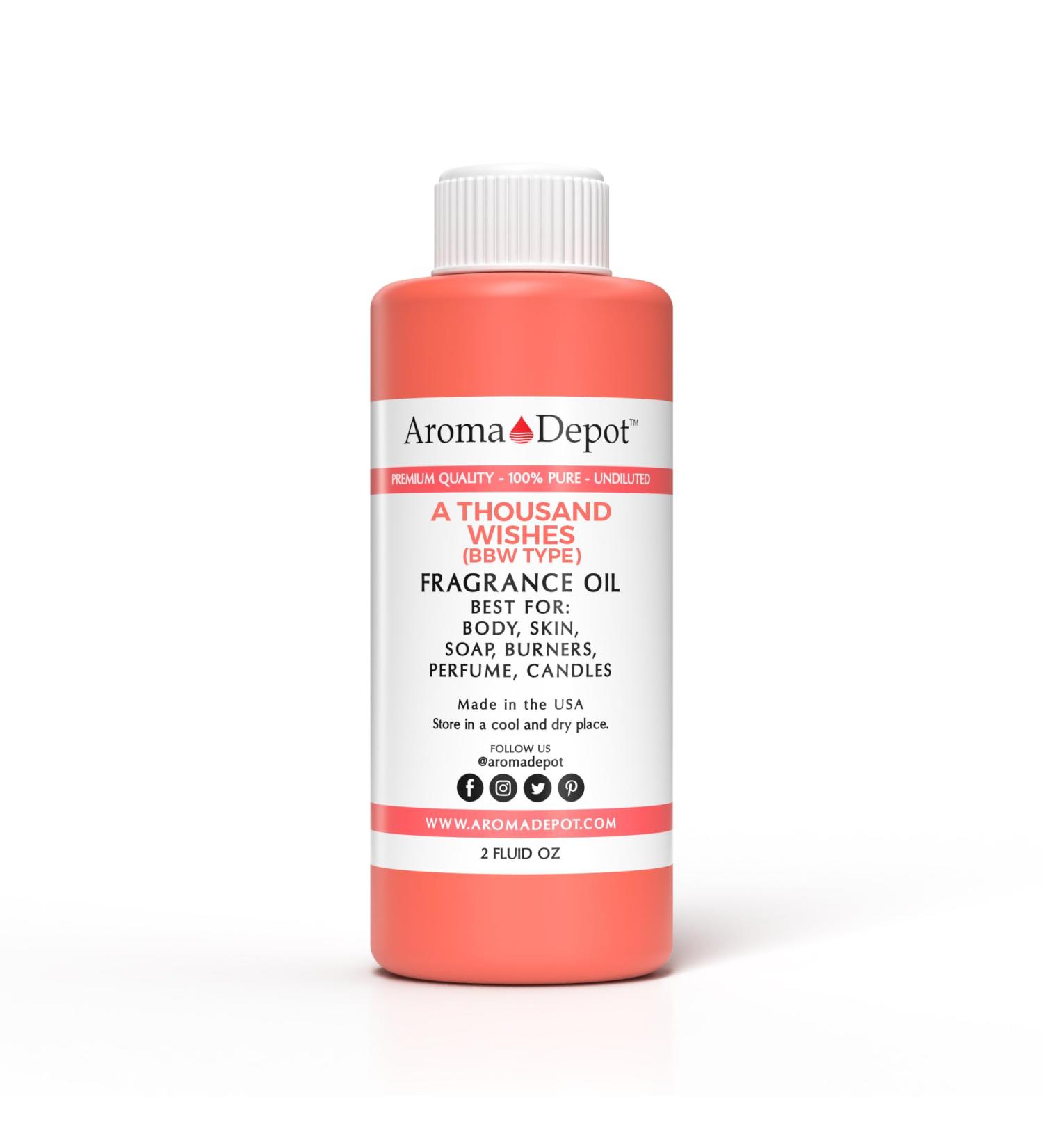 Aroma Depot 2 oz. A Thousand Wishes Fragrance Oil Versatile Scented Oil for Candles Bath Bombs Skin Care & Diffusers | International Shipping Available - Buy Online on GoSupps.com