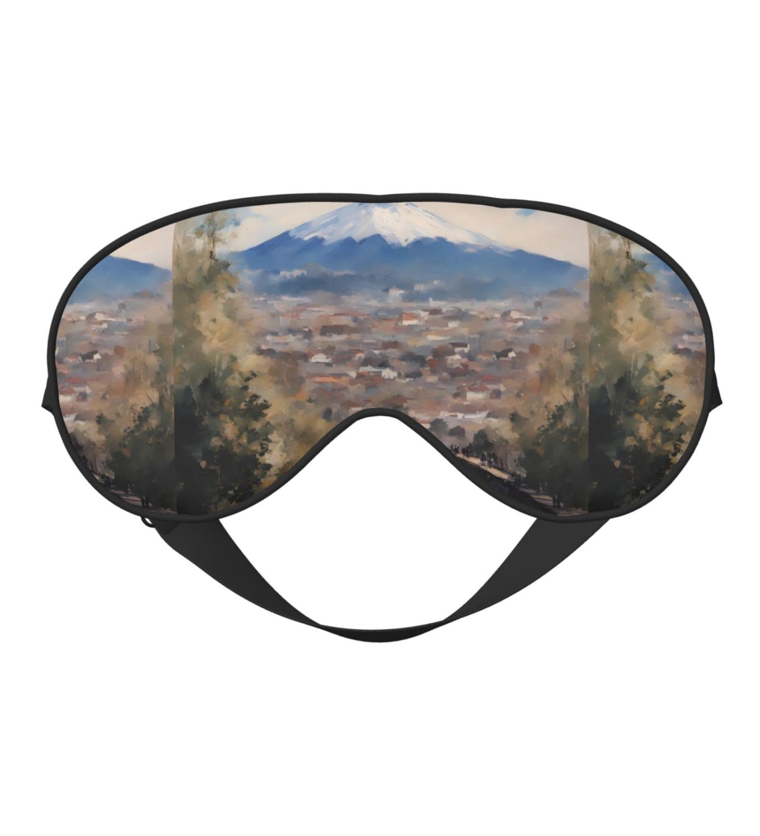 Buy Mount Fuji Unisex Blackout Sleep Eye Mask - Adjustable Elastic Design for Travel Yoga & Office Naps - Buy Online on GoSupps.com