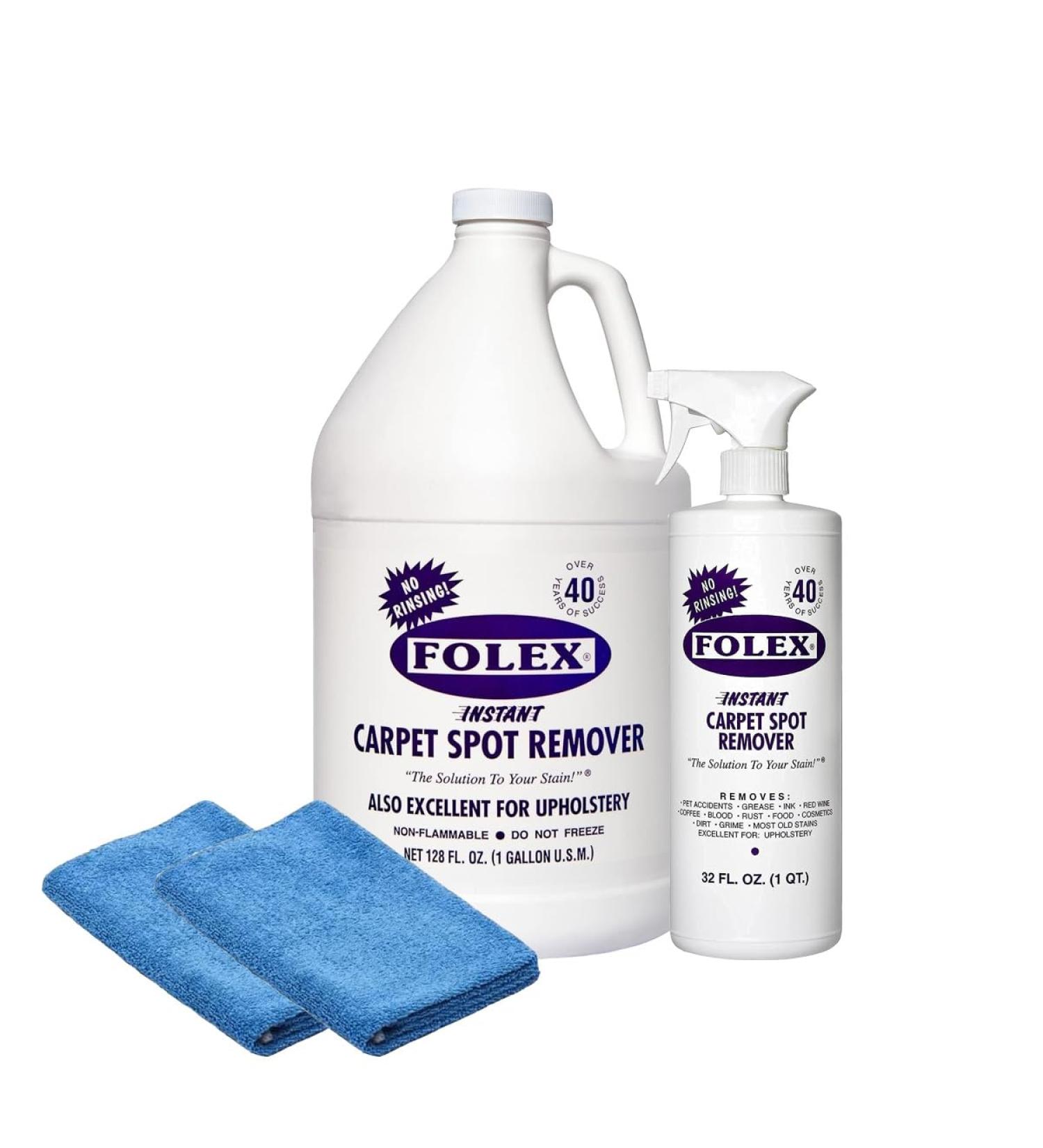 Plexon Microfiber Cleaning Cloth & Instant Carpet Spot Remover Spray - 32oz & 1 Gallon Refill for Folex | International Shipping - Buy Online on GoSupps.com
