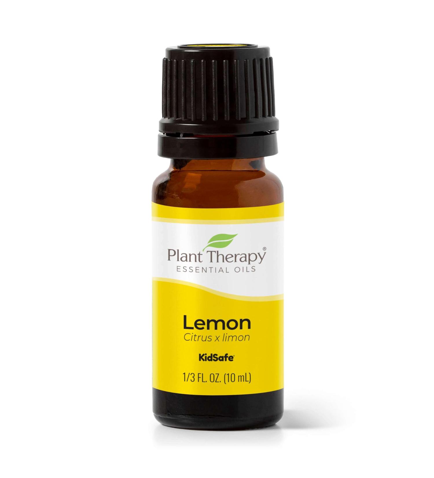 Plant Therapy Lemon Essential Oil 10 mL - 100% Pure & Natural Aromatherapy - Energizing Undiluted Lemon Oil for Skin & Cleansing - Buy Online on GoSupps.com