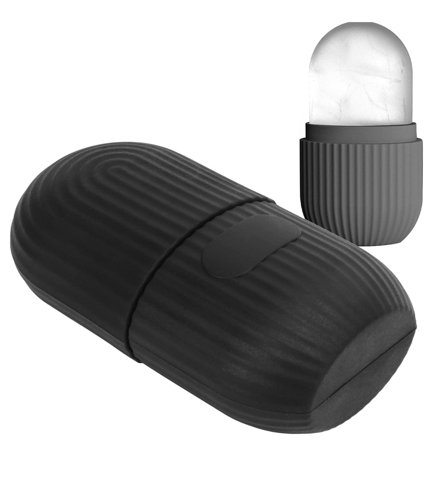 Silicone Ice Cream Shape for Face - Reusable Ice Mold Holder for DIY Beauty & Facial Care | Reduce Swelling with Black Striped Ice Scooter - Buy Online on GoSupps.com