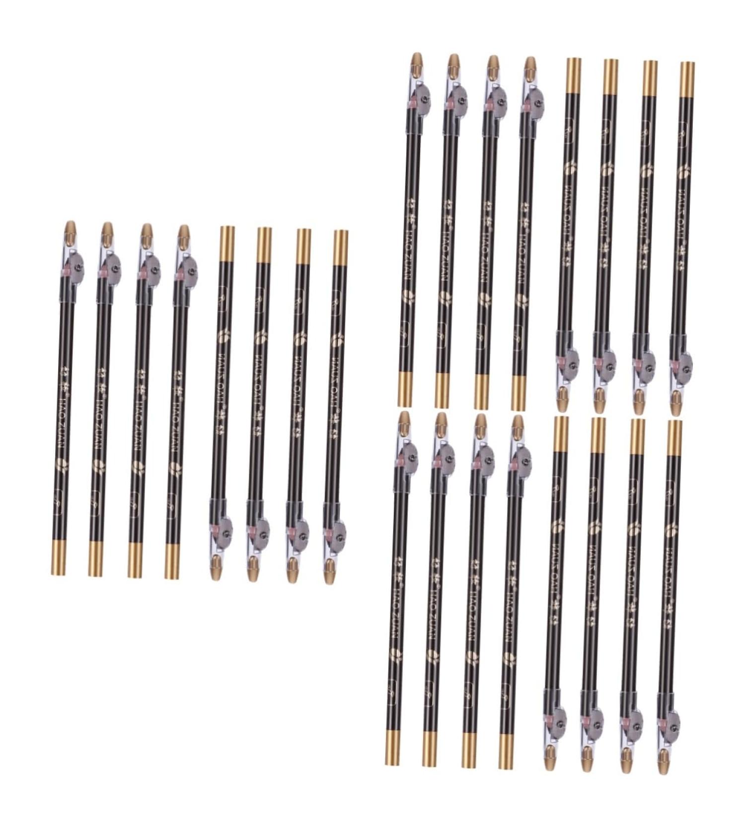 Healvian 24 Pcs Pencil Sharpener Eyebrow Pencil Makeup Pencils Eye Brow Pencils for Women Makeup Tool Wooden 1 count (Pack of 1) Blackx3pcs - Buy Online on GoSupps.com
