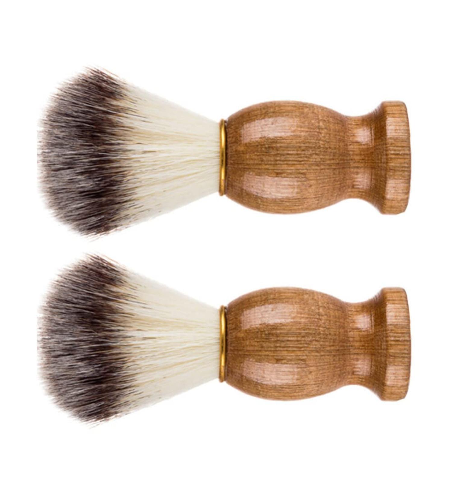 Uonlytech 2ST Razor Brush & Goat Hair Shaving Kit for Men - Stainless Steel Beard Brush & Hair Removal Scrubber - Buy Online on GoSupps.com