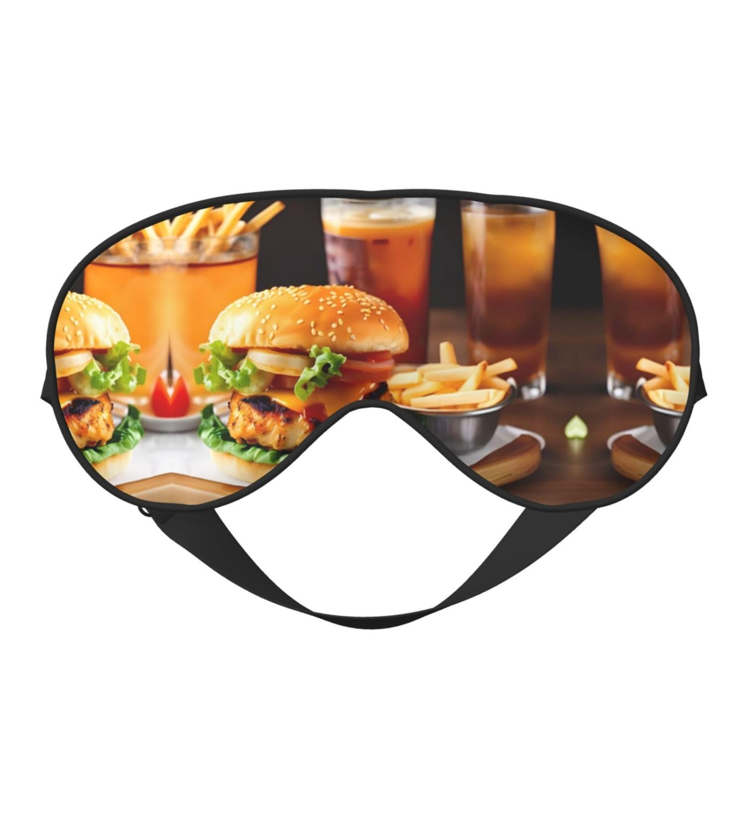 Chicken Leg Burger Sleep Mask - Adjustable & Breathable Eye Mask for Comfort | Fashionable International Shipping - Buy Online on GoSupps.com