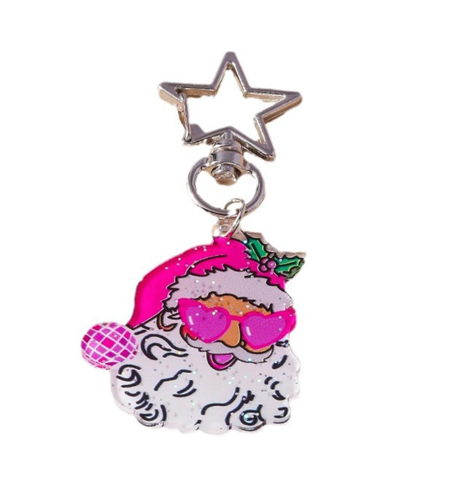 Shop VSilay Lianxue Multi-Colored Acrylic Santa Claus Key Pendant - Stylish Christmas Keychain & Bag Decoration - International Shipping Available - Buy Online on GoSupps.com