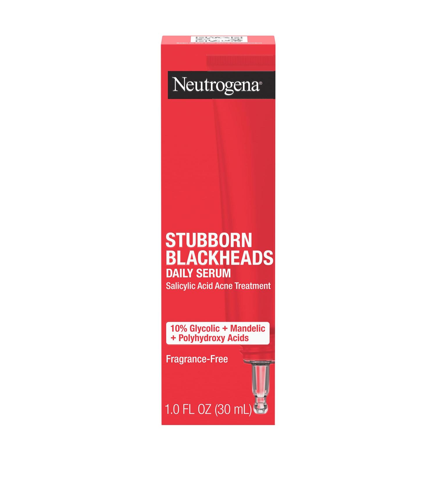 Neutrogena Blackheads Daily Acne Facial Serum | Salicylic Glycolic Acids | Oil-Free Serum for Acne-Prone Skin | Clears Clogged Pores | 1 fl. oz - Buy Online on GoSupps.com