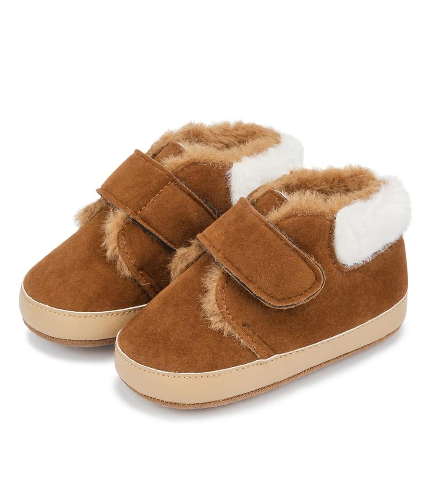 Sonsage Velvet Baby Booties | Unisex Anti-Skid Soft Sole Shoes for Winter | Toddler Fleece Cozy Boots - Buy Online on GoSupps.com