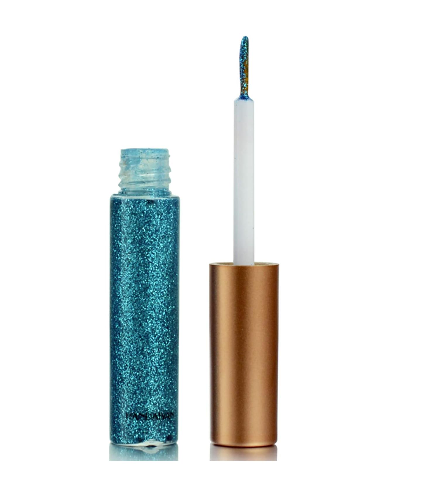 Coloured Glitter Eyeliner Liquid - Waterproof Long-Lasting Eye Liner in Blue-08, Silver, Gold, Pink, Green - Eye Makeup Essentials - Buy Online on GoSupps.com