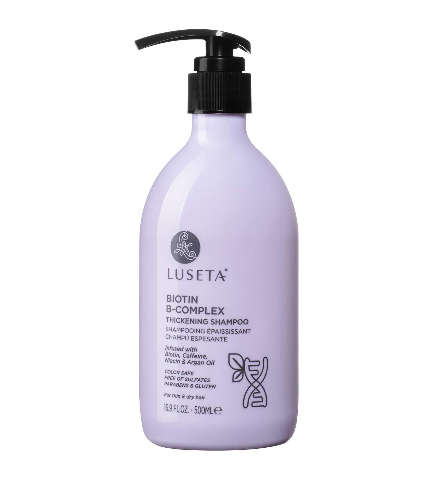 Luseta Biotin B-Complex Thickening Shampoo | Hair Growth & Strength Treatment for All Hair Types | Biotin Caffeine & Argan Oil | 16.9oz | Best for Men & Women - Buy Online on GoSupps.com