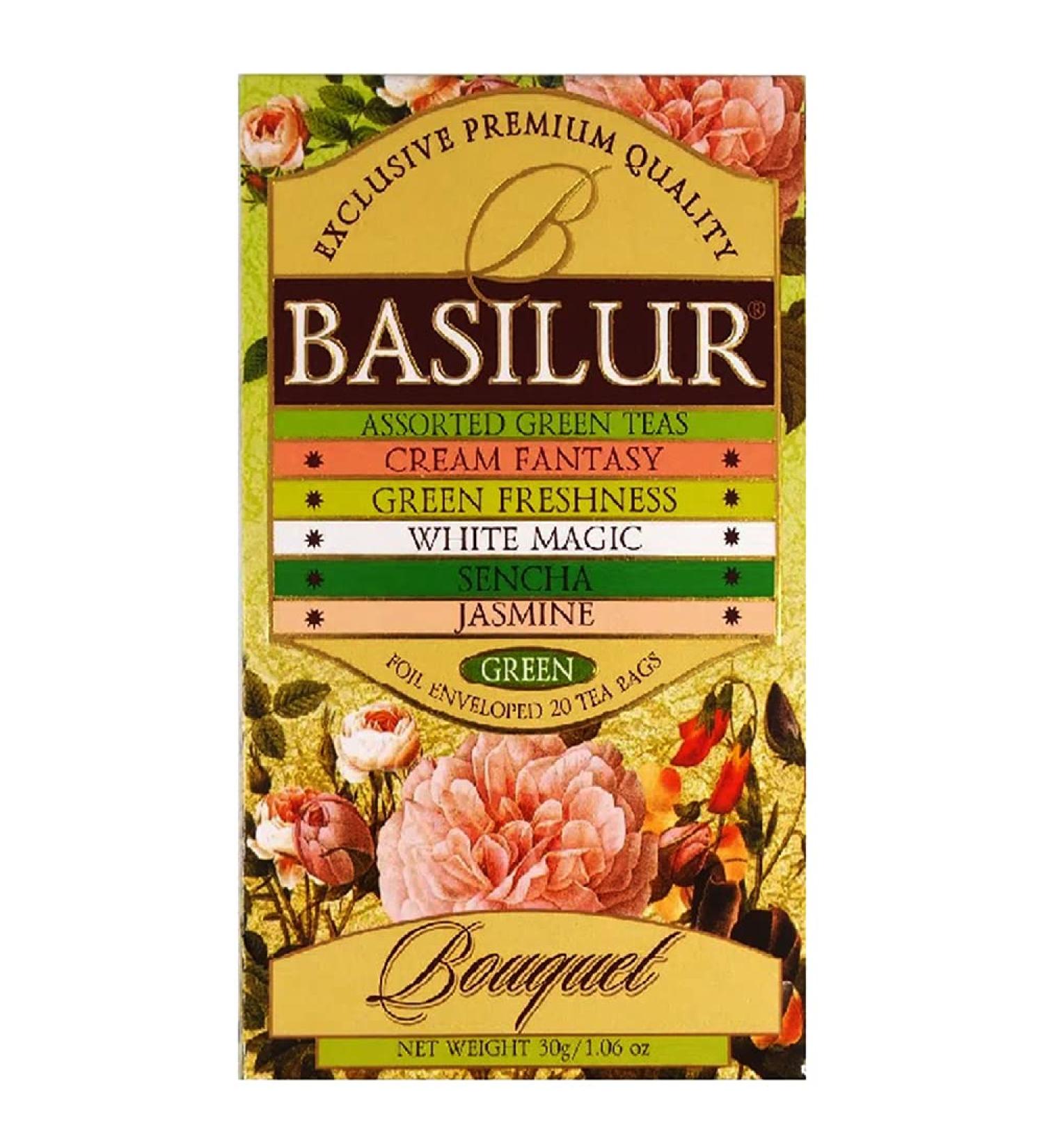BASILUR Basilur Bouquet Collection 5 Tea Bags (2 x 25 Tea Bags) - Black Tea & Green Tea