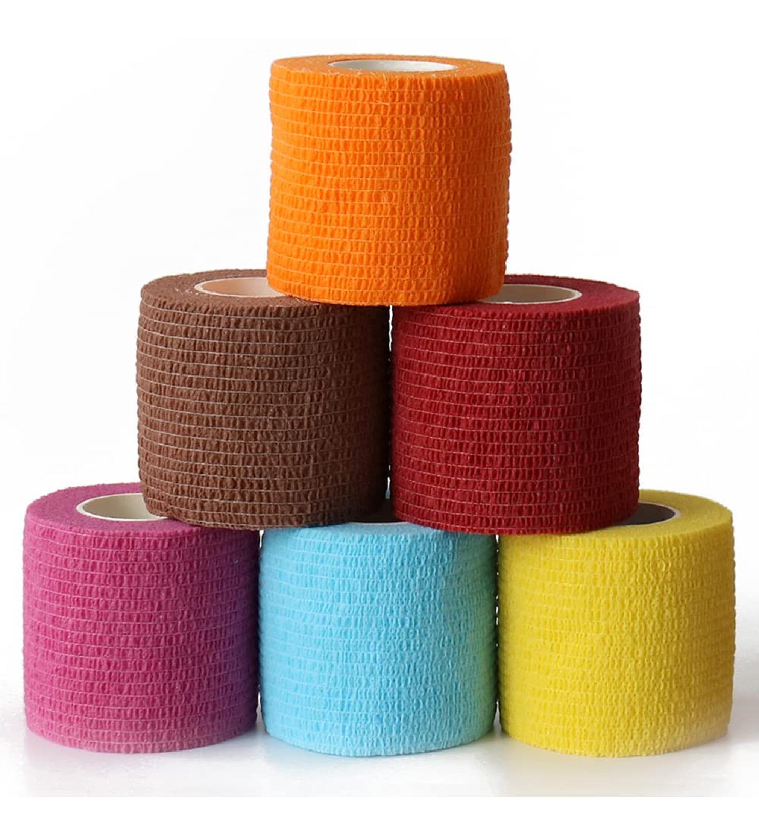 JClife Self-Adhesive Elastic Bandage - 6 Roll Set Multi-Colored 5cm x 450cm for Sports Injuries & Pet Care | Medical Fixing Tape - Buy Online on GoSupps.com