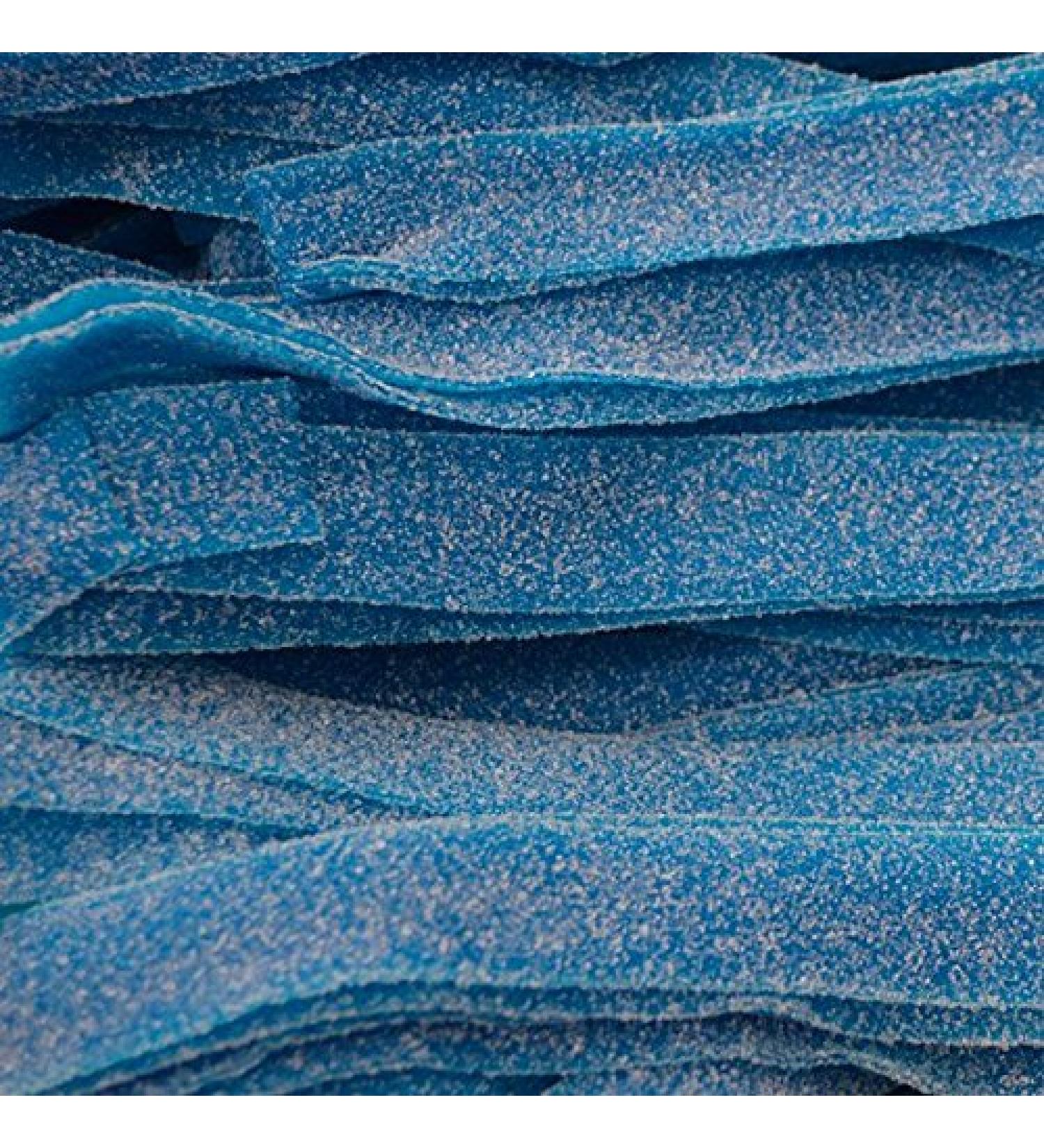 Long Fizzy Blue Raspberry Belt Sweets HALAL (1200g)