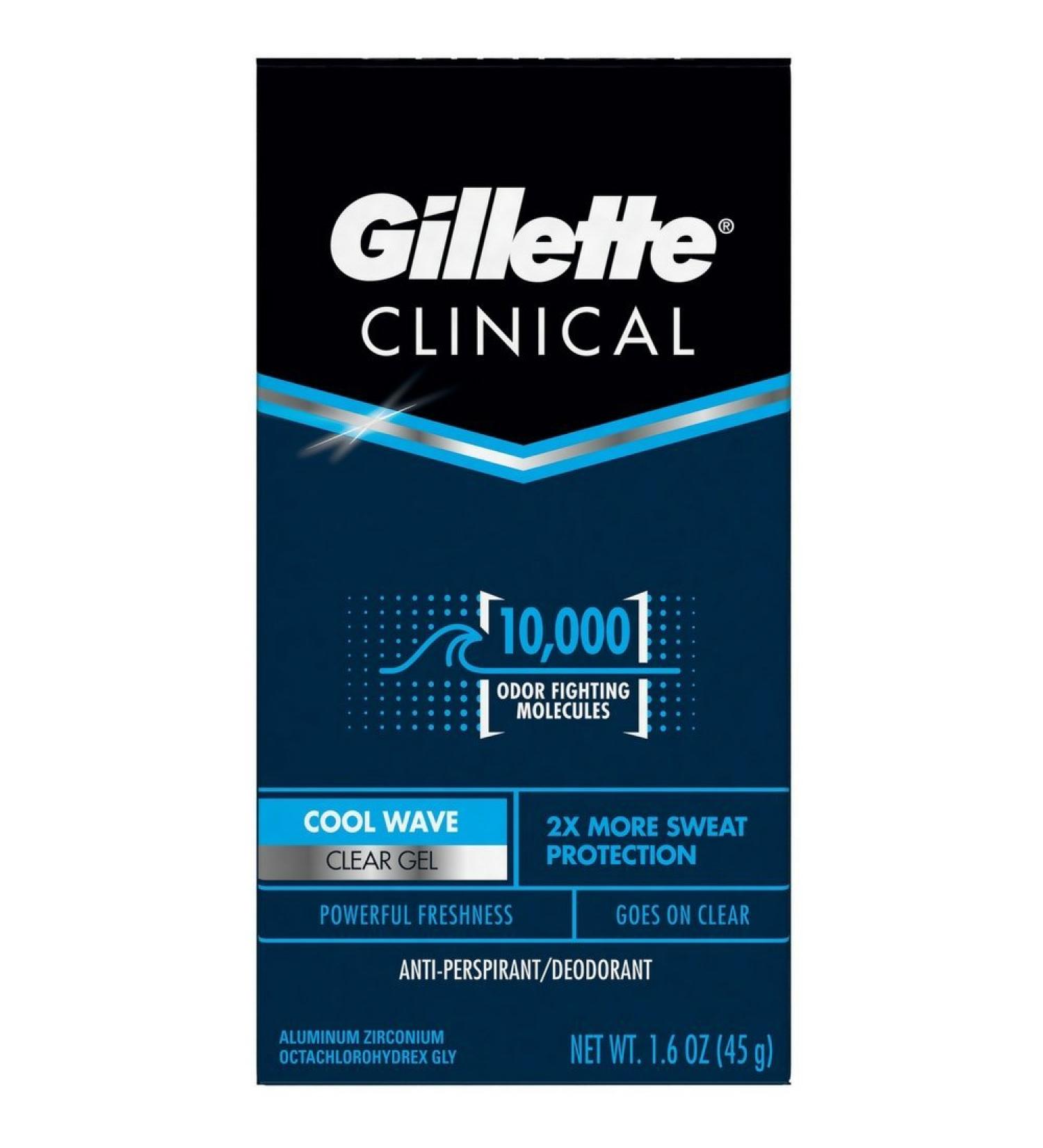 Gillette Clinical Clear Gel Cool Wave Anti-Perspirant/Deodorant 1.6 oz
