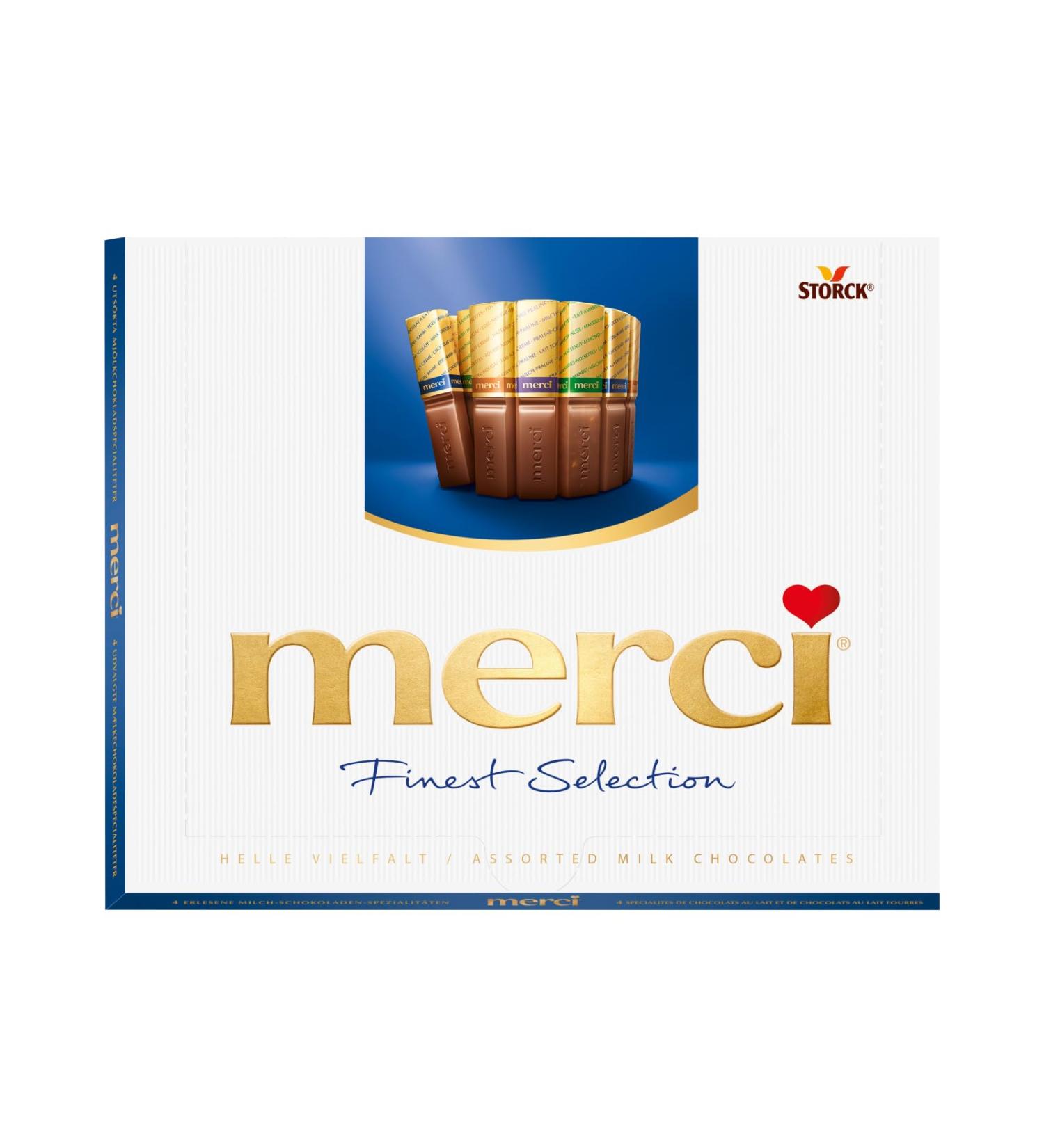 Merci Finest Selection Light Variety - 250g Gourmet Filled & Unfilled Chocolates | International Shipping - Buy Online on GoSupps.com