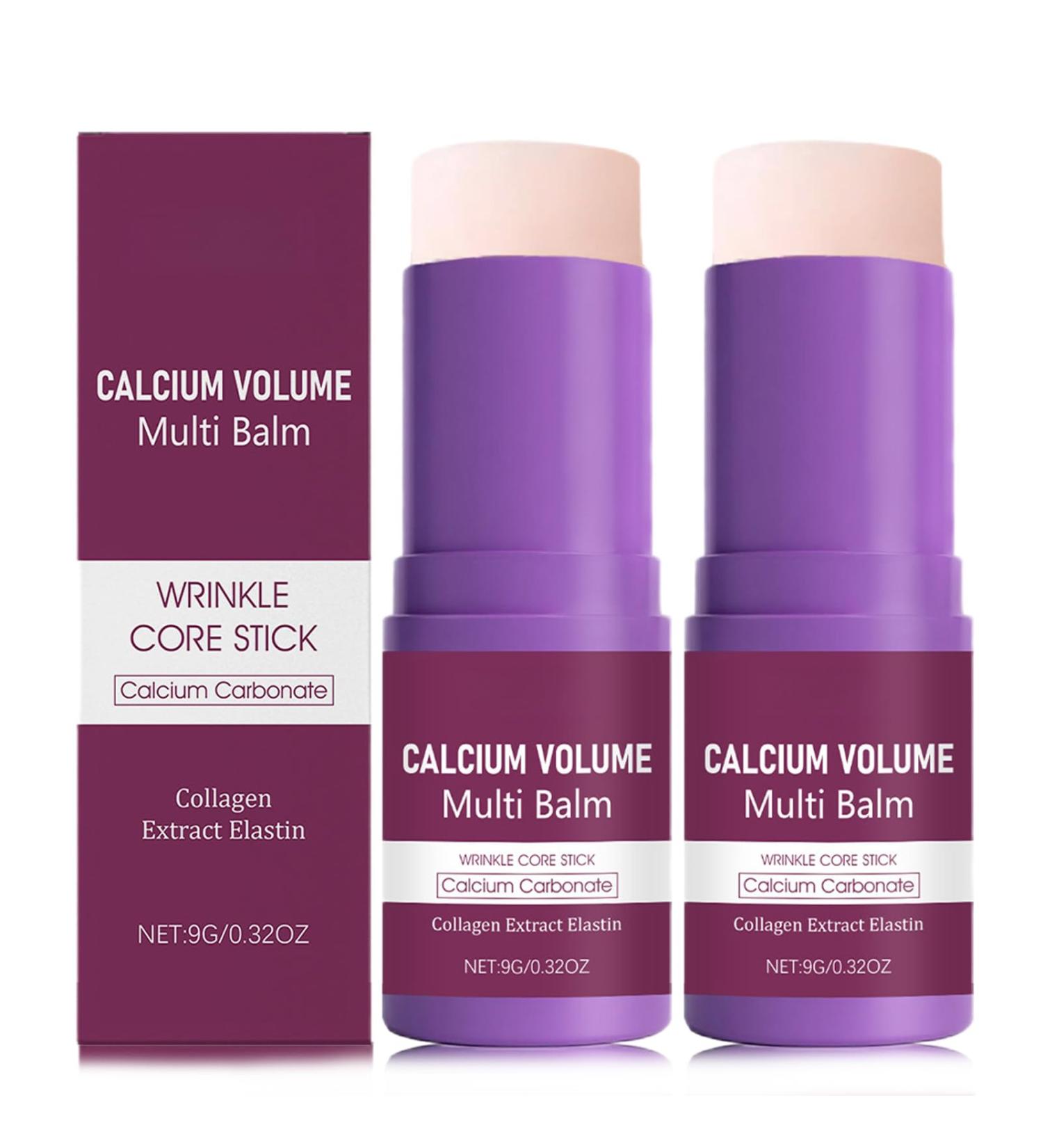 CLY AMS Calcium Multi Balm Stick Anti-aging Sagging Wrinkles Calcium Volume Multi Balm Collagen Face Eye Treatment Balm Firming and Lifting Cream Anti-Wrinkle Hydrating & Moisturizing 2PCS - Buy Online on GoSupps.com