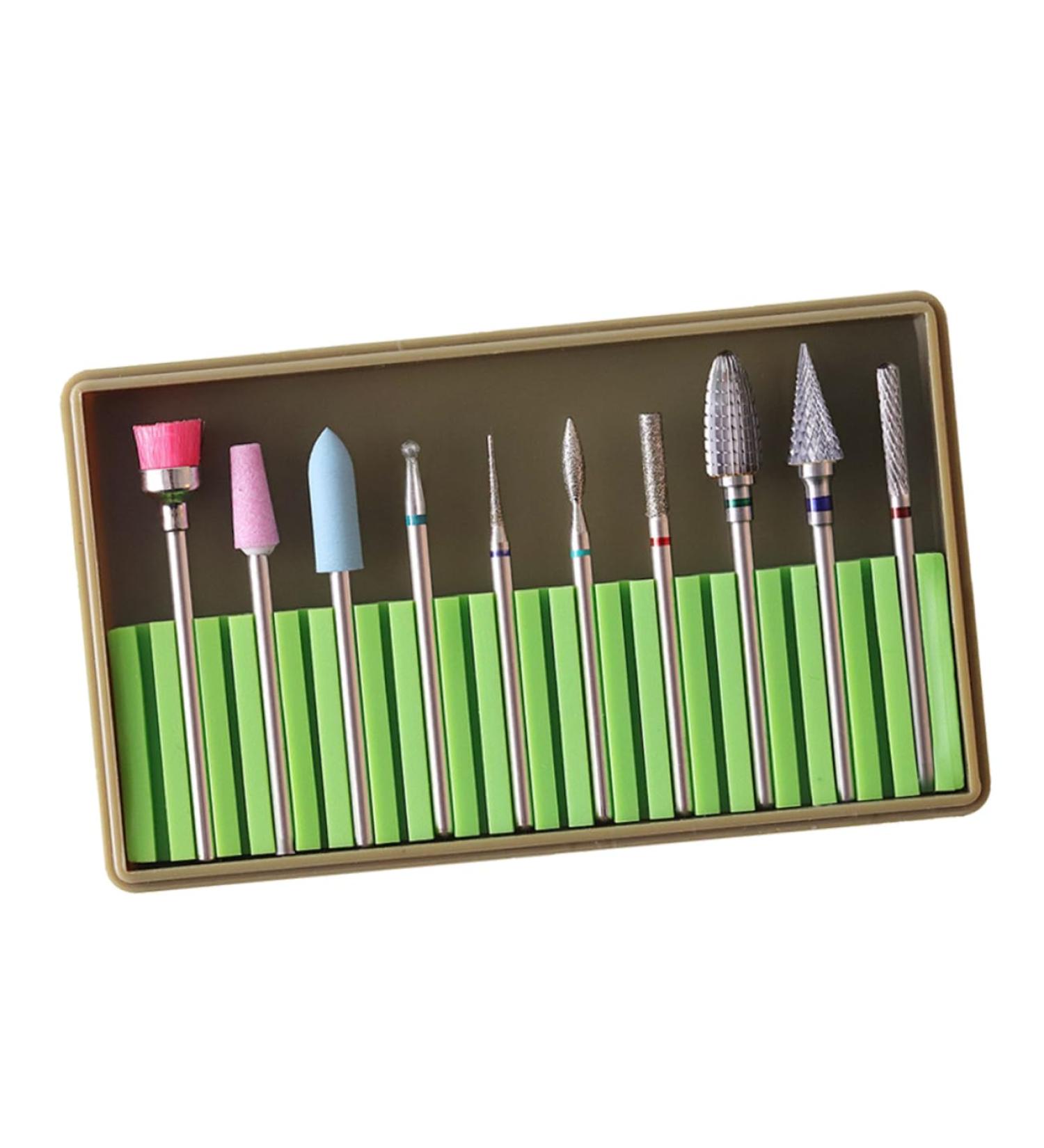 2 Sets Cuticle Drill Bits manicure drill bits tungsten carbide nail drill nail file nail grinding polisher Gel Nails Bit nail grinding head nails kits ceramic tools diamond Acrylic - Buy Online on GoSupps.com