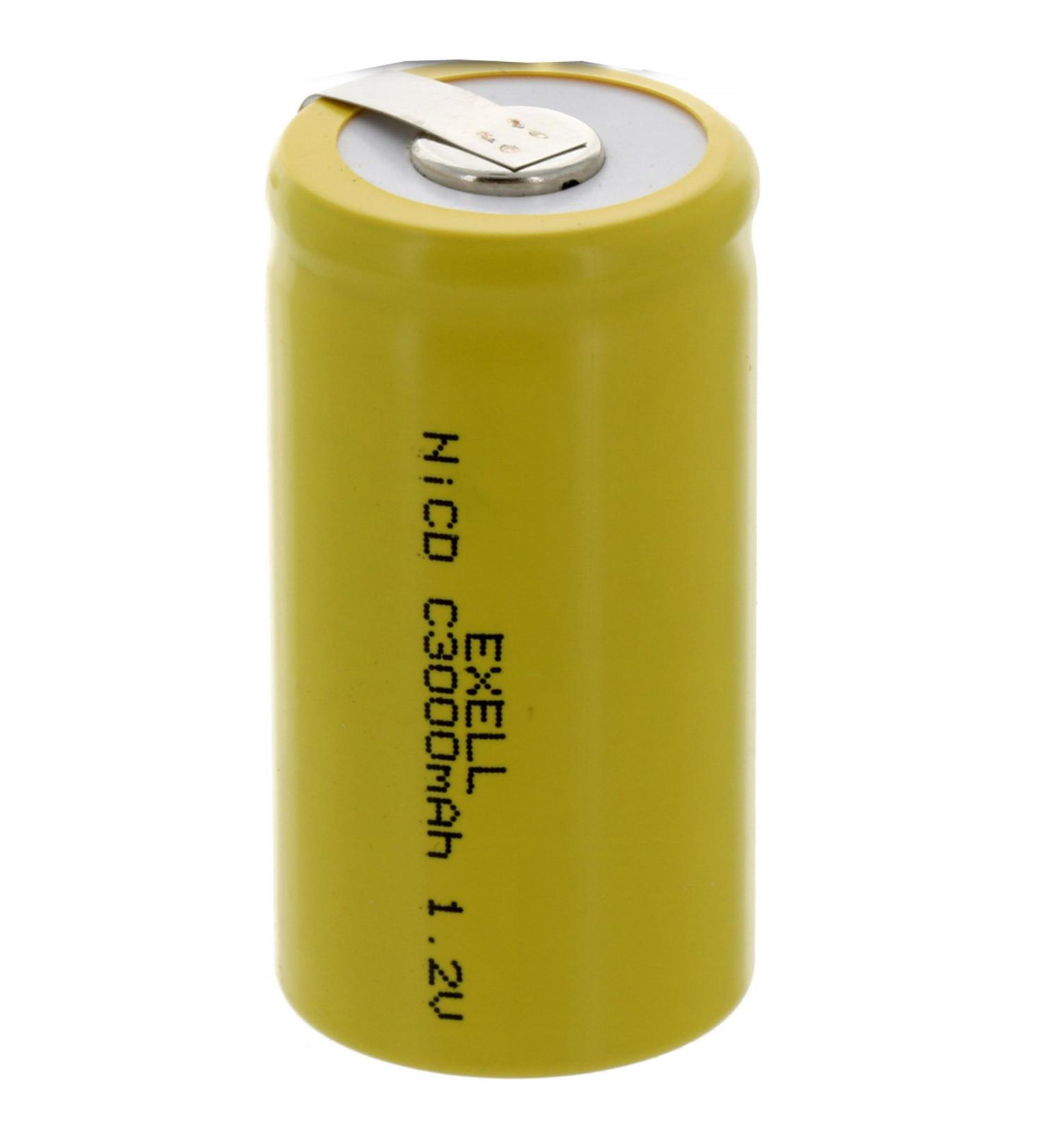 Exell C Size 1.2V 3000mAh NiCD Rechargeable Battery - Ideal for Data Testing Devices Electric Tools & Toys | International Shipping Available - Buy Online on GoSupps.com