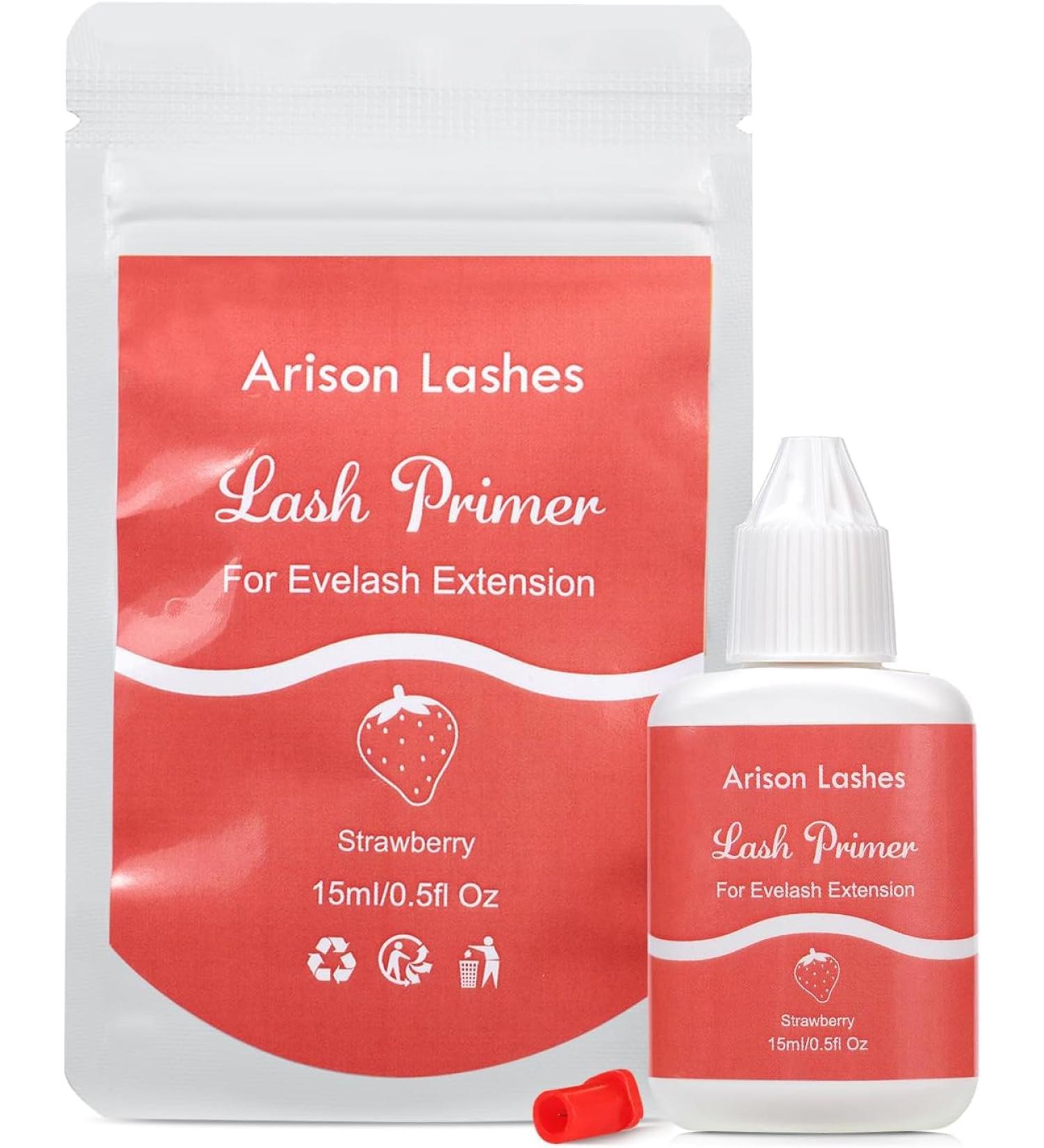 Eyelash Extension Primer 15ml | Best Adhesion & Retention | Professional Semi-Permanent | Strawberry (Clear - Buy Online on GoSupps.com
