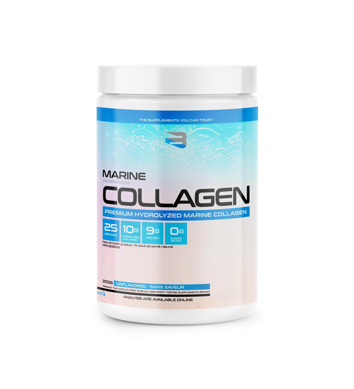 Believe Supplements Marine Collagen: Strong Bones Vibrant Skin and Rapid Recovery | Infused with Vitamin C & Magnesium for Enhanced Health & Wellness (Unflavored)