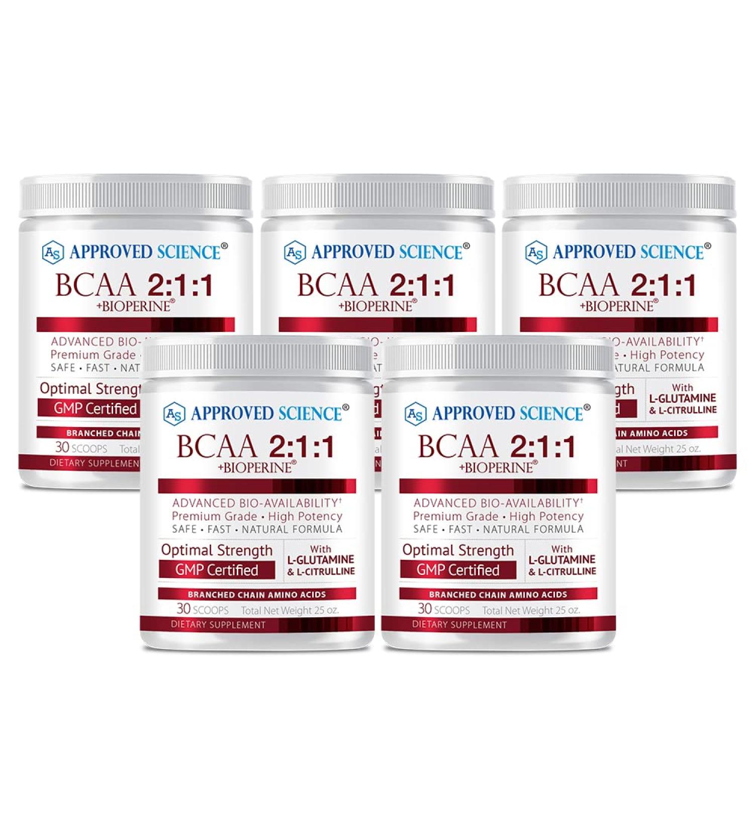 Buy Approved Science BCAA Powder - 2:1:1 Ratio 3500 mg L-Leucine Vegan Fruit Punch Flavor 30 Servings - Boost Endurance & Prevent Burnout - International Shipping Available - Buy Online on GoSupps.com