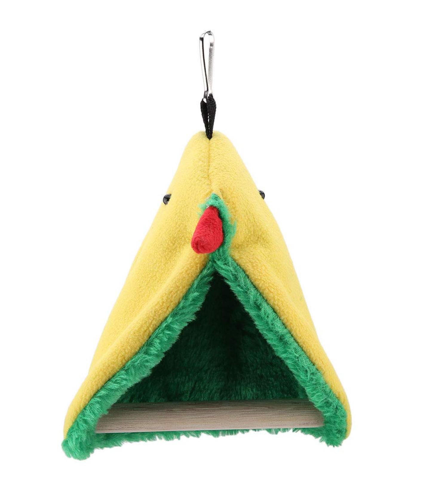 Buy Parrot Standing Perch & Hanging Triangle Hammock - Plush Bird Cage Tent Toys for Parrots Nymphensittich and Conures - Buy Online on GoSupps.com