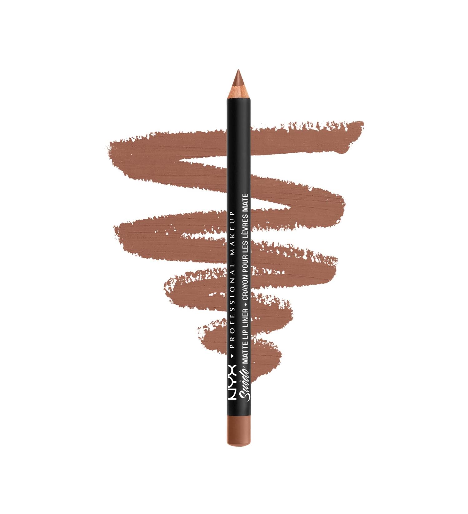NYX Suede Matte Lip Liner - Softspoken (Ash Rose) | Vegan Formula | 1 Count - Buy Online on GoSupps.com