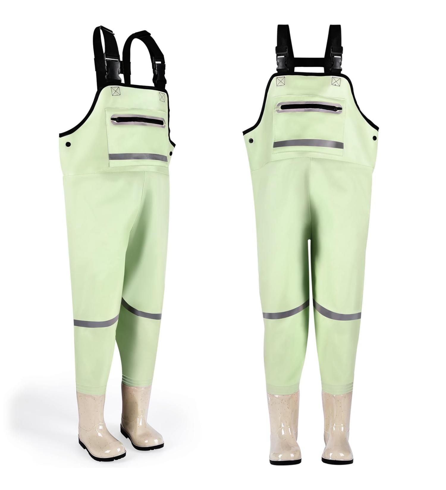 Buy Ieilulu Children's Fishing Waders - Waterproof Adjustable Straps Breast Pocket Slipproof Boots - Perfect for Adolescent Kids - Size 29 Green - Buy Online on GoSupps.com