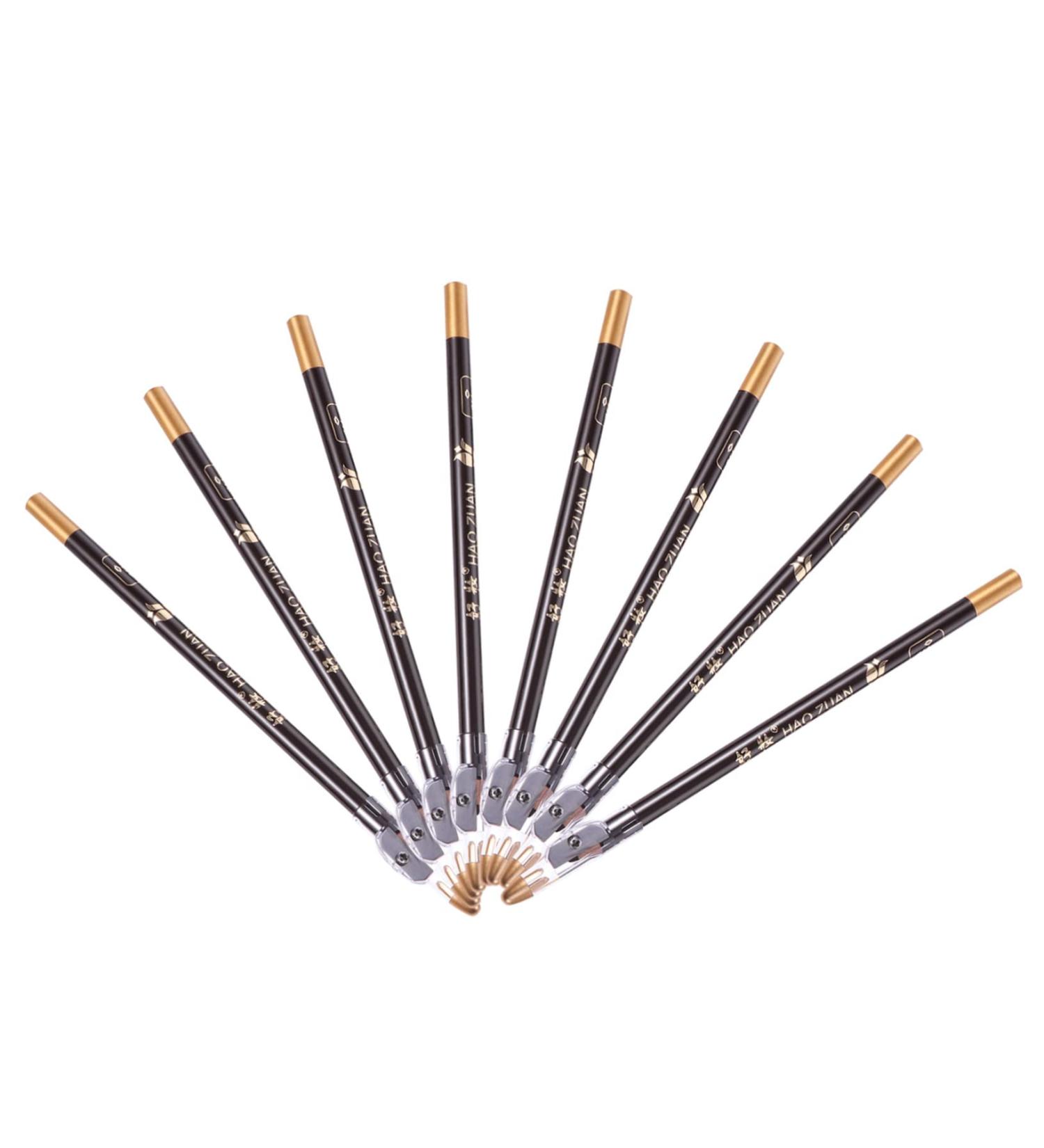 MUSISALY 8pcs Eyebrow Pen Wooden Eyeliner Pencil Eyebrow Pen Pencil 1 count (Pack of 1) Black - Buy Online on GoSupps.com