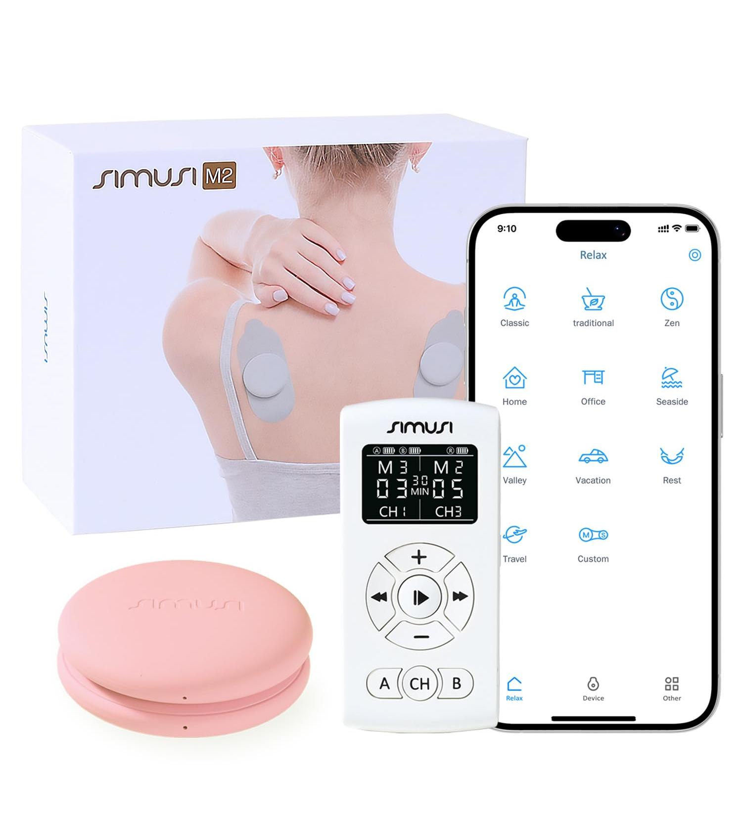 Wireless TENS Unit - APP & Remote Pain Relief Massager | 18 Modes for Back Neck Sciatica & Chronic Pain (Pink - Buy Online on GoSupps.com