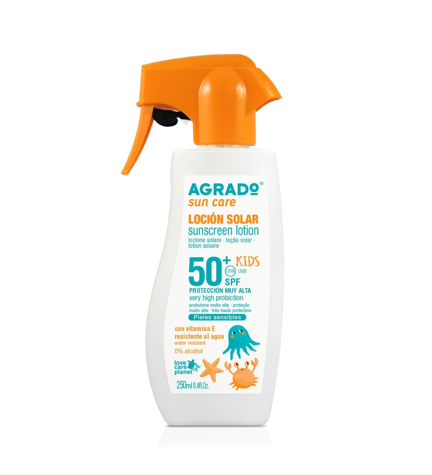 AGRADO AGRADO LOCION SOLAR SPF50+ KIDS PISTOL