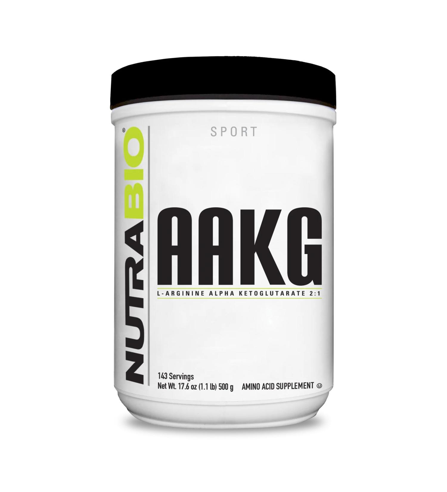 NutraBio Arginine AKG Workout Supplement Powder 500g Helps Support Lean Mass Gains Boost Nitric Oxide and Enhance Muscle Growth - Buy Online on GoSupps.com