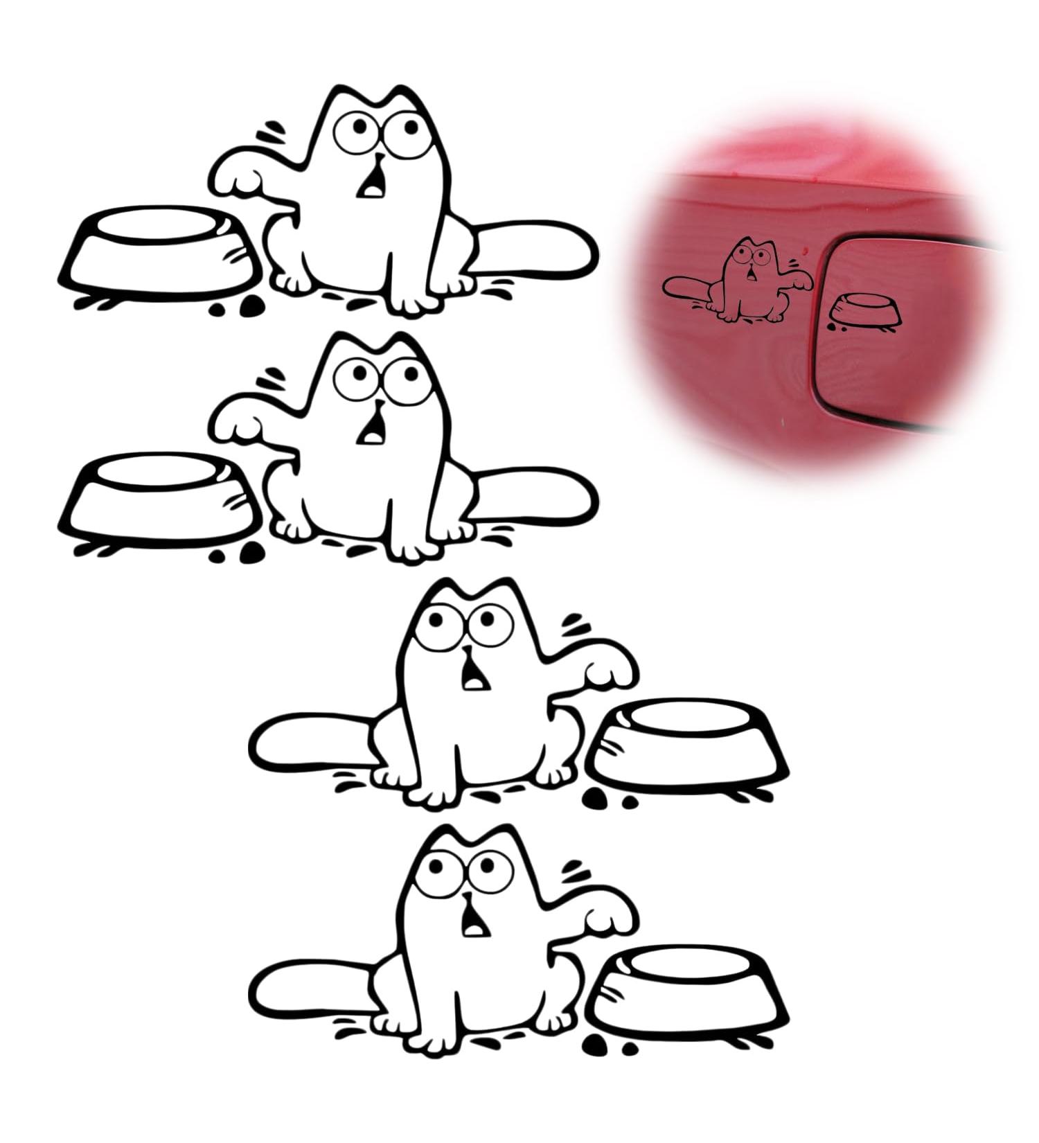 NyxSeat 4 Funny Cat Car Stickers - Unique Designs International Shipping for All Cars - Buy Online on GoSupps.com