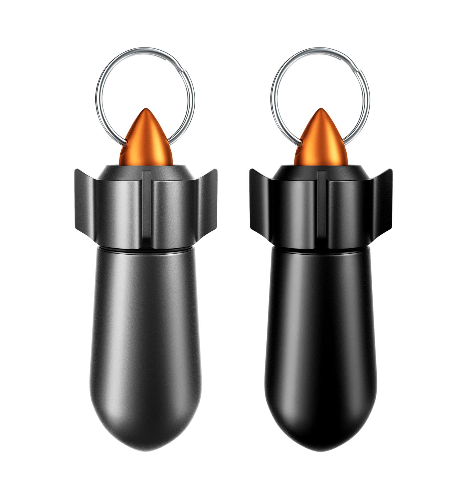 Waterproof Pill Keychain Case - 2 Pack Portable Aluminum Pill Holder for Outdoor Travel - Small Pocket Size Pill Box for Purse and Backpack - Buy Online on GoSupps.com